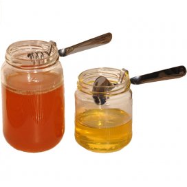 Set of 2 stainless steel spoons Honey